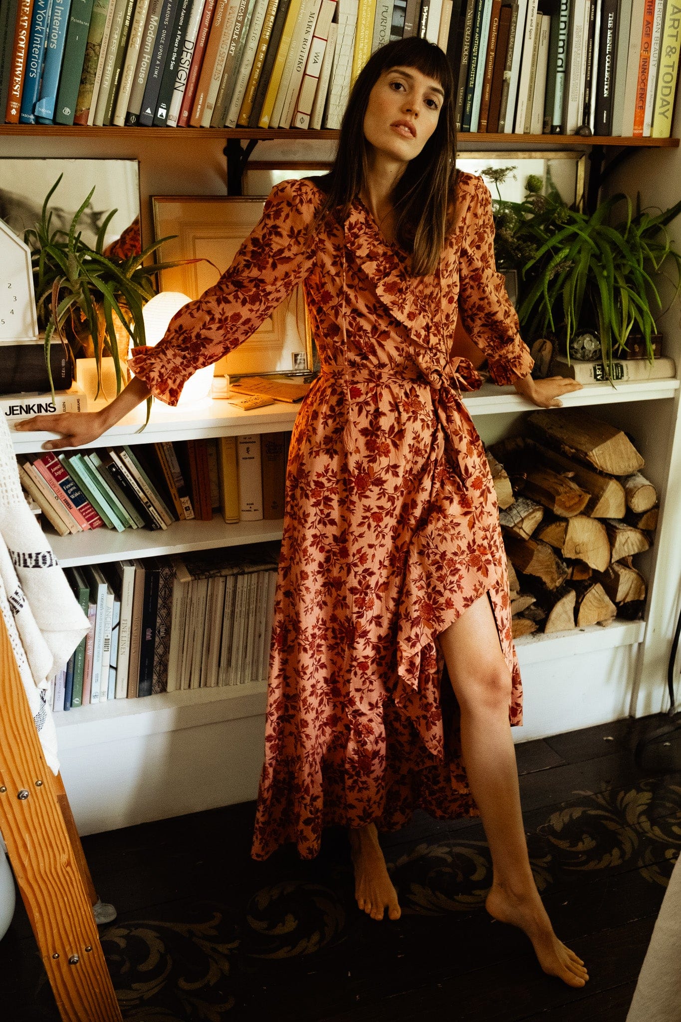 Simone Dress in Peach Montmartre
