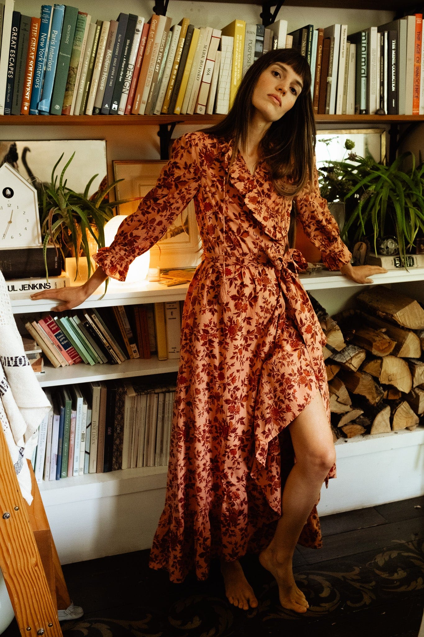 Simone Dress in Peach Montmartre