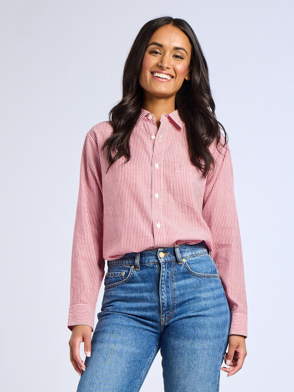Sofia Top in Tango Stripe