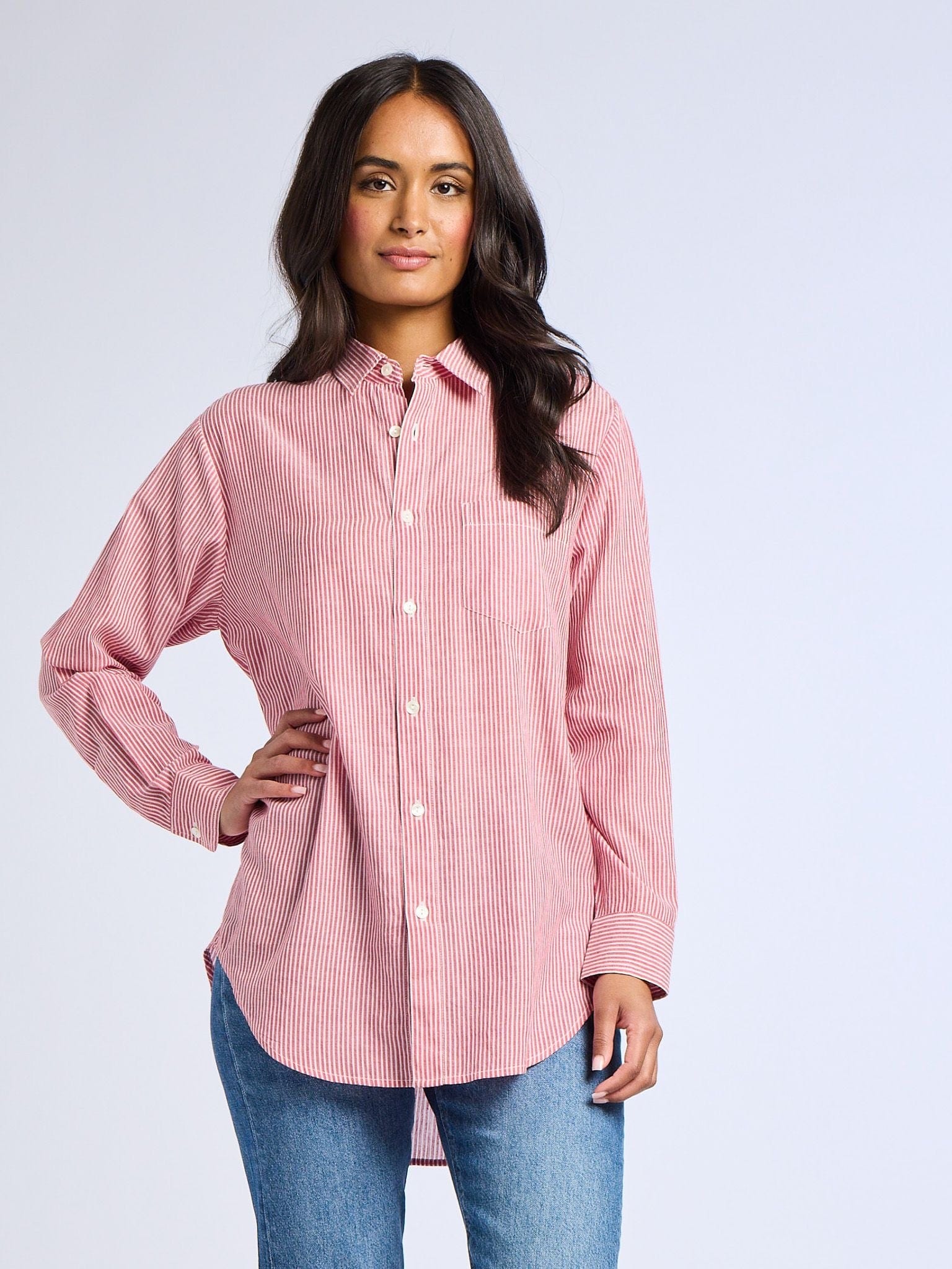 Sofia Top in Tango Stripe
