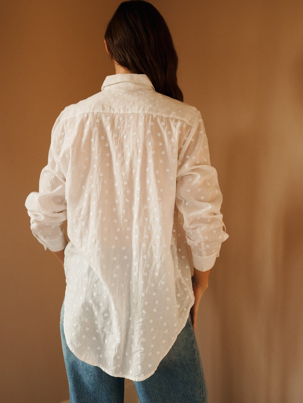 Sofia Top in White Hearts