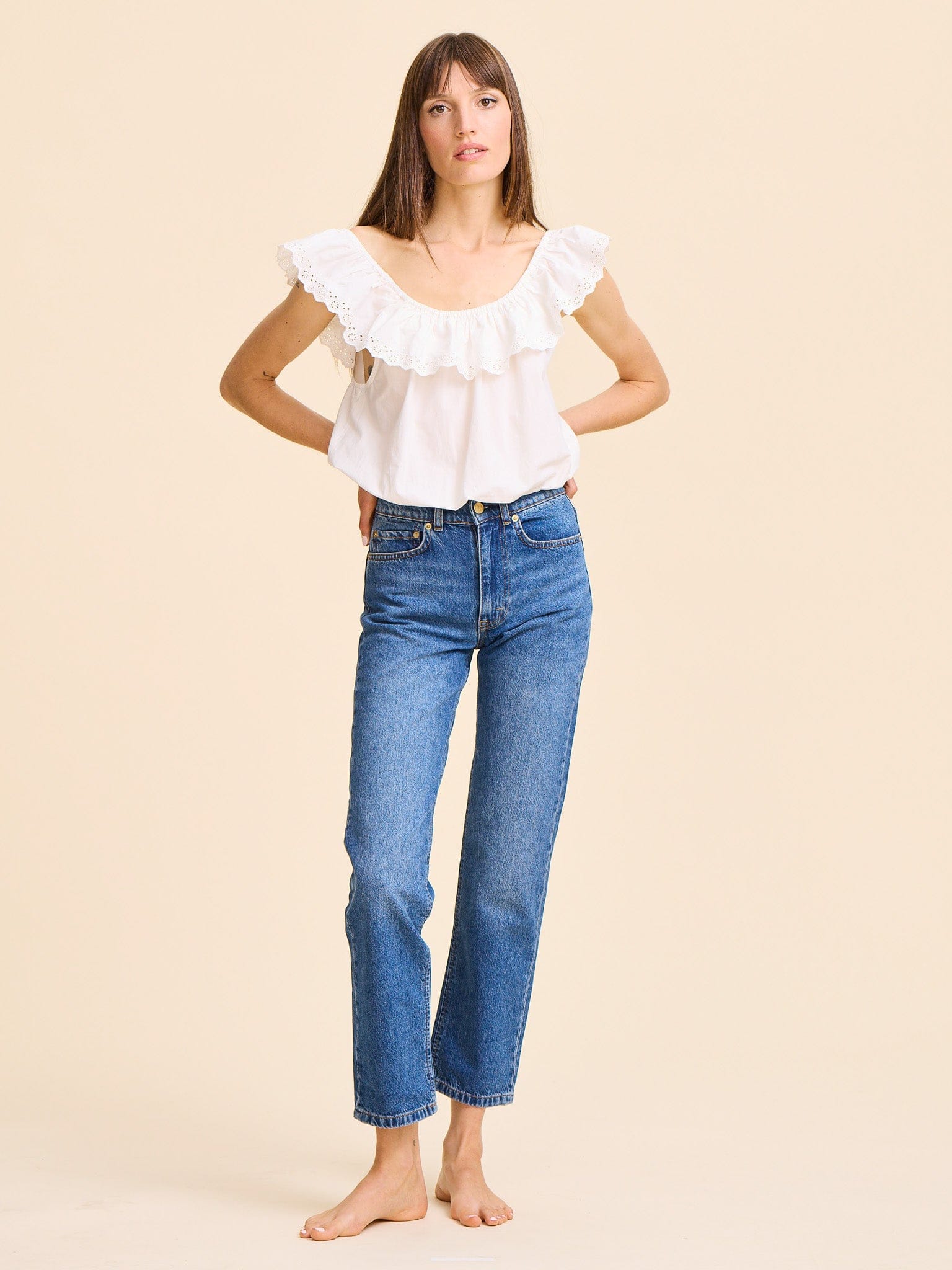 Stella Top in Ivory