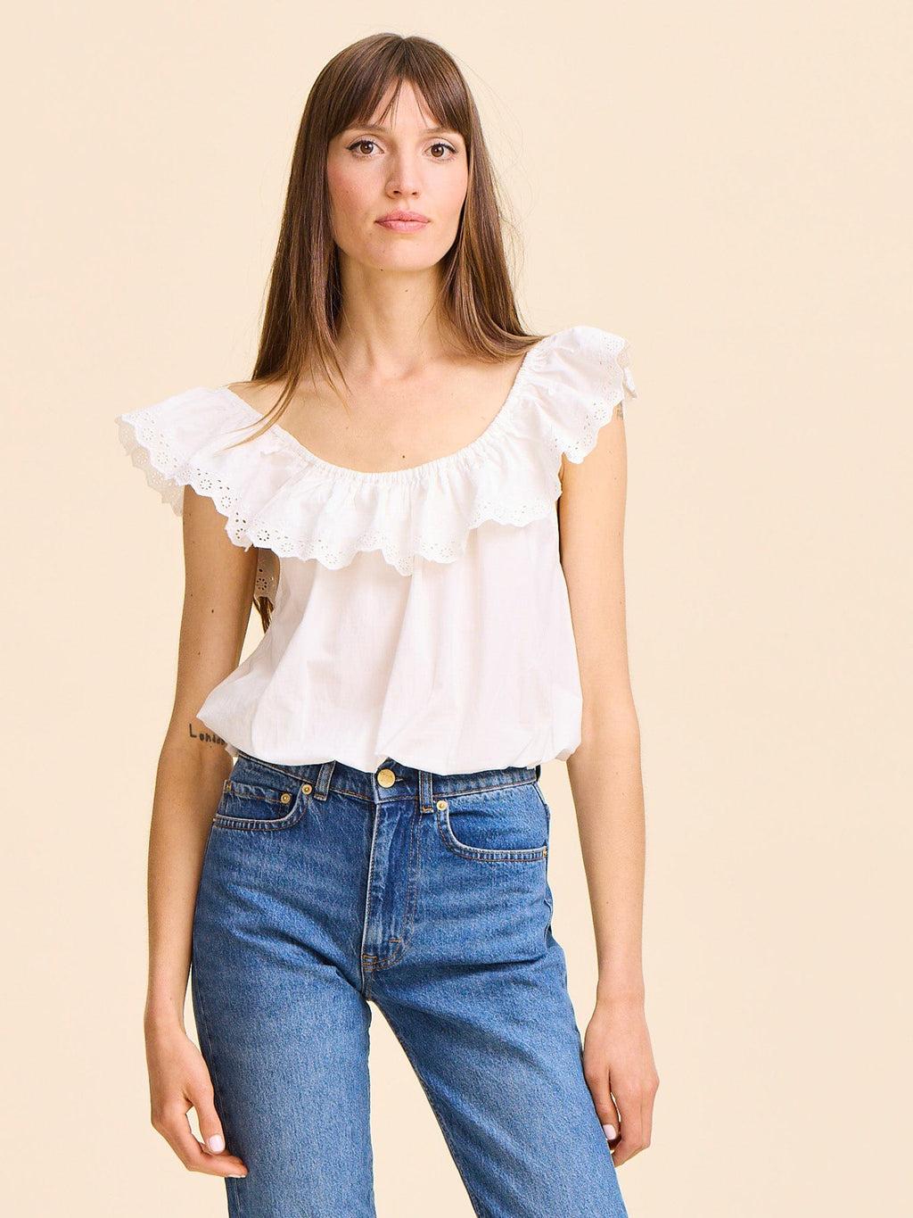 Stella Top in Ivory