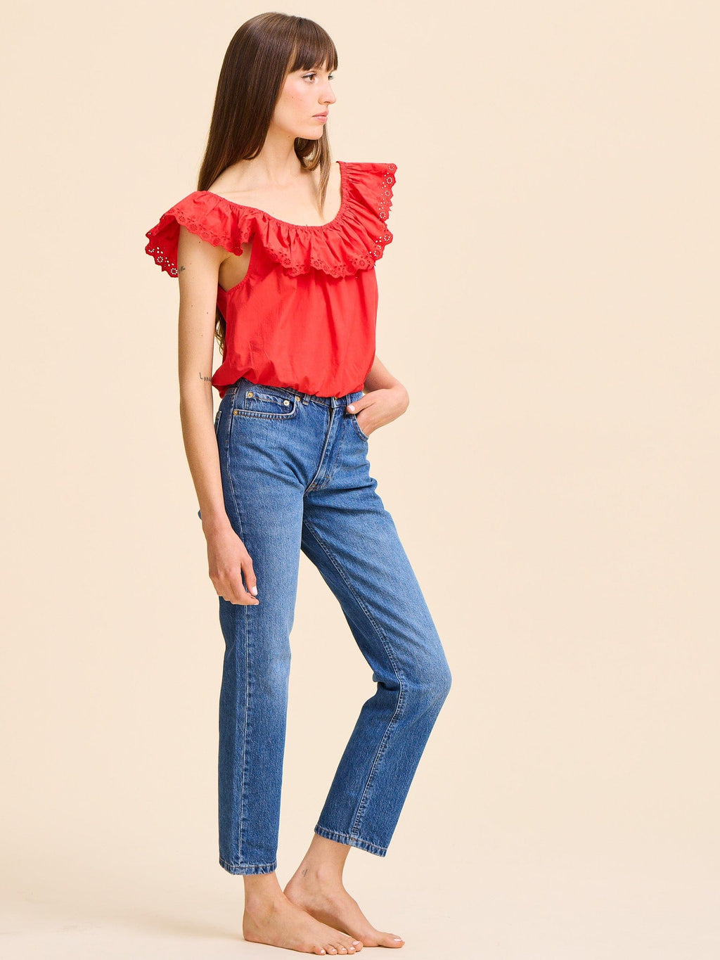 Stella Top in Scarlet