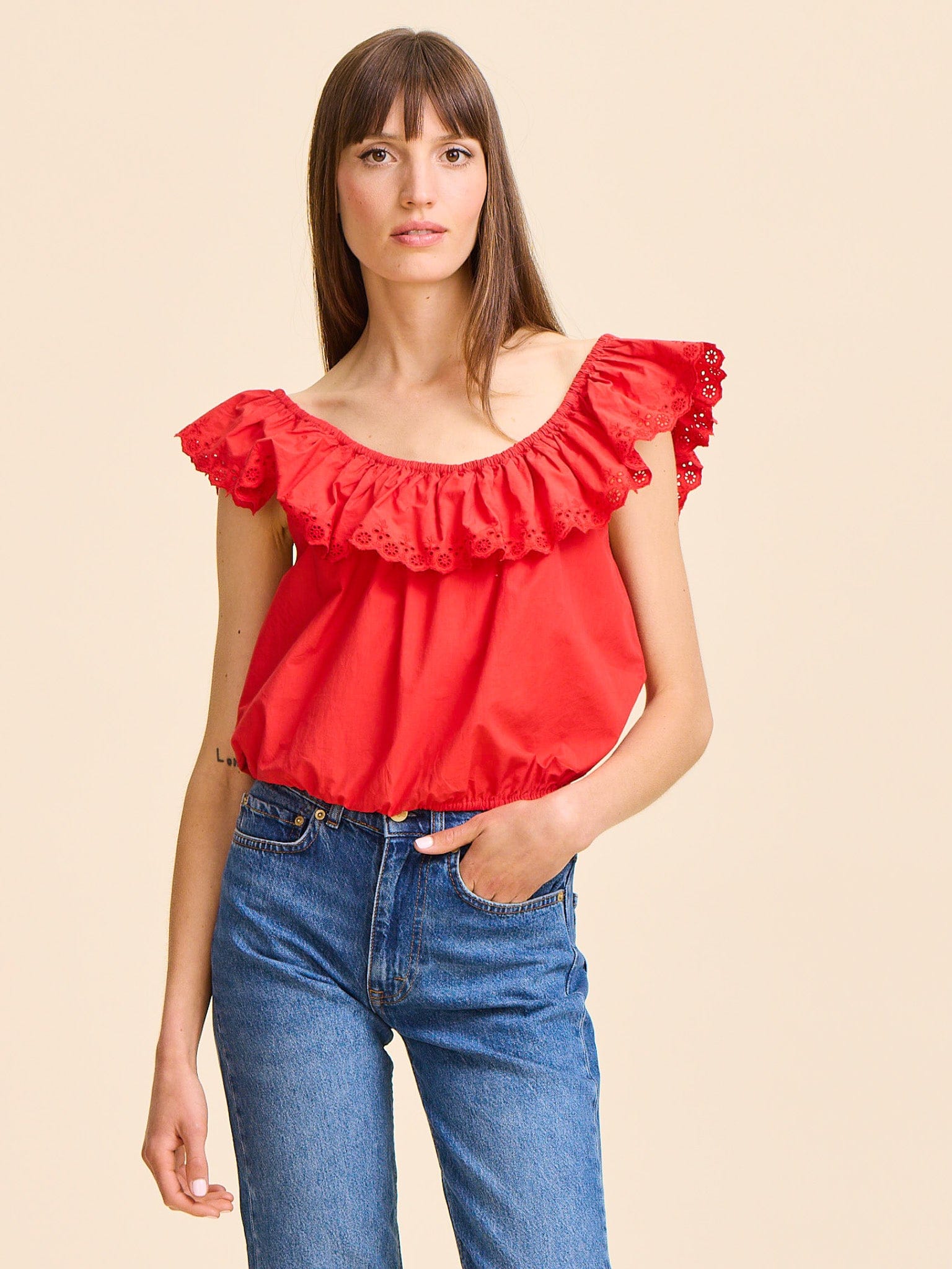 Stella Top in Scarlet
