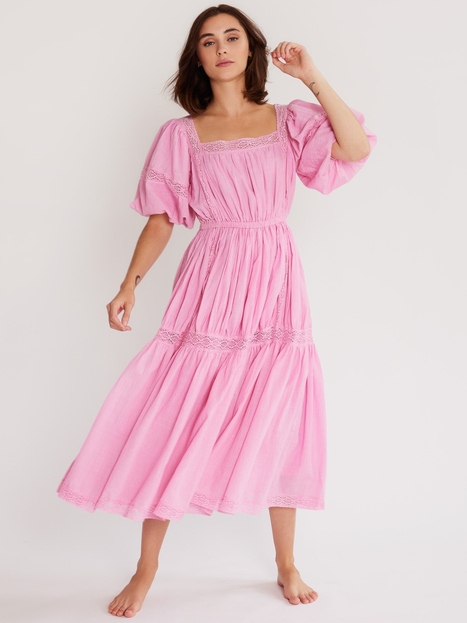 Talitha Dress in Bubblegum