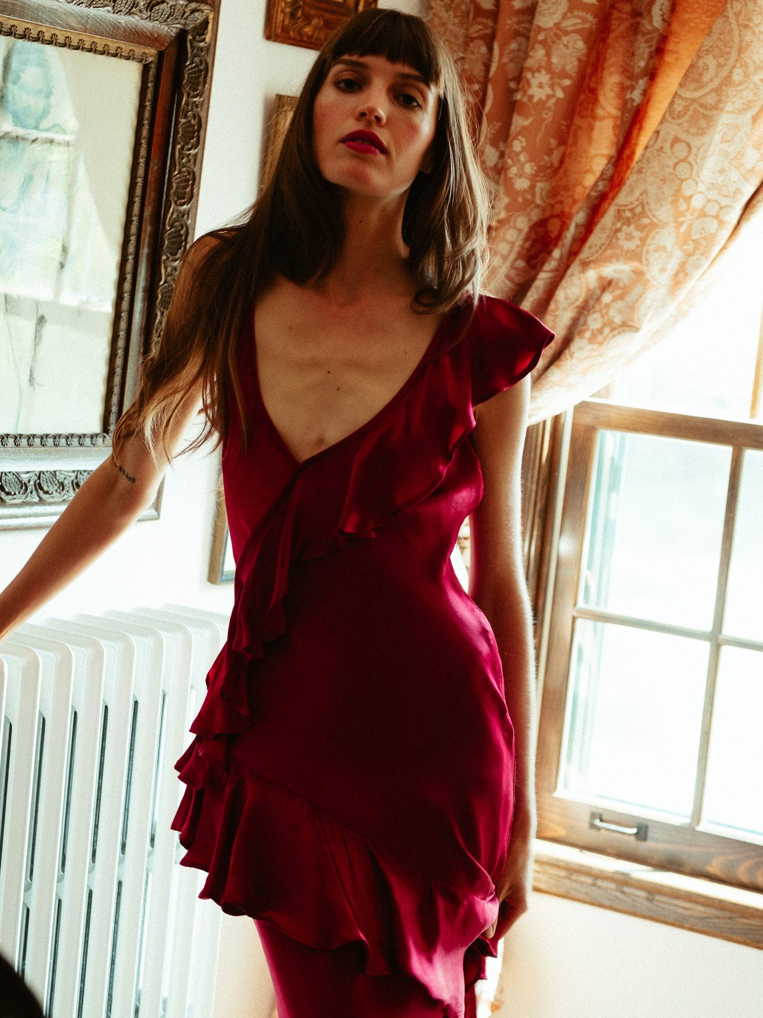 Tallulah Dress in Claret