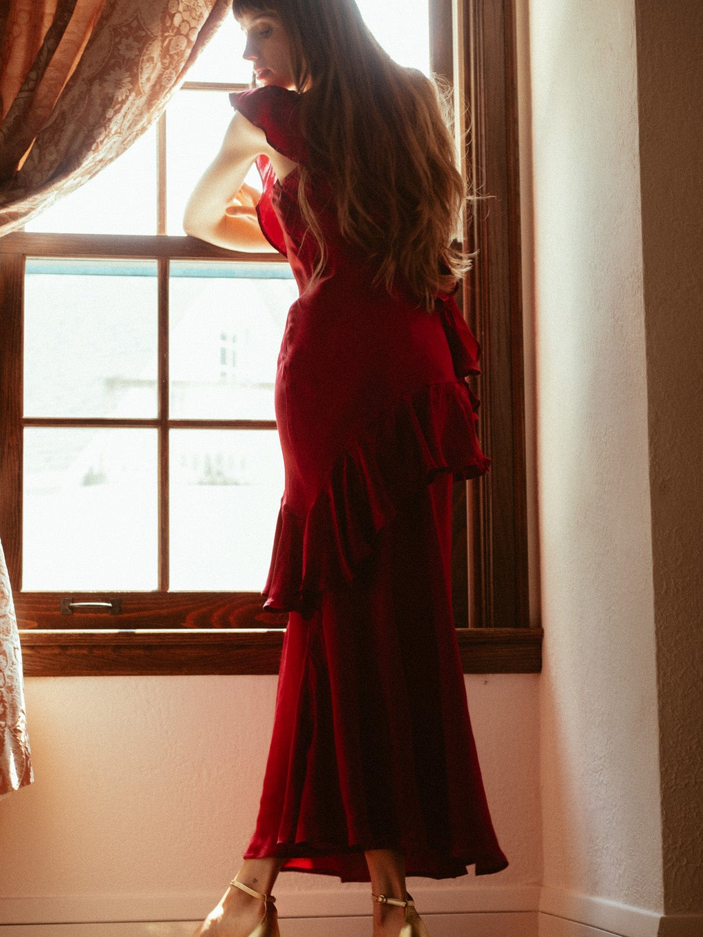 Tallulah Dress in Claret