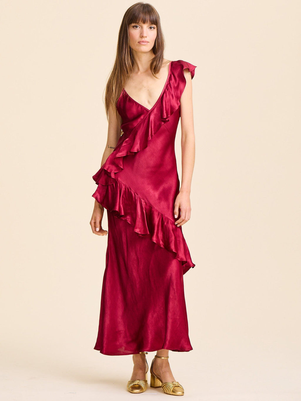 Tallulah Dress in Claret
