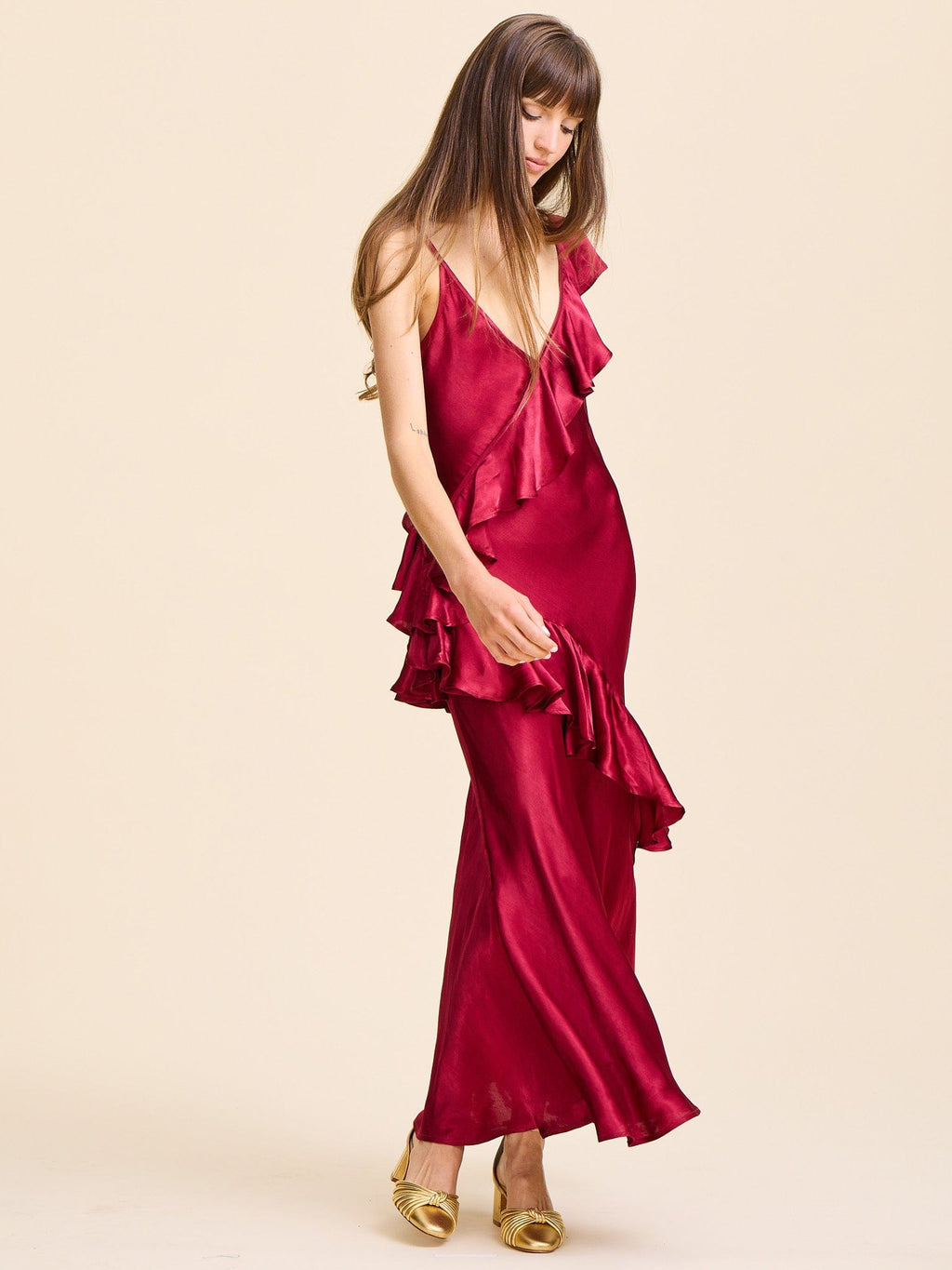 Tallulah Dress in Claret
