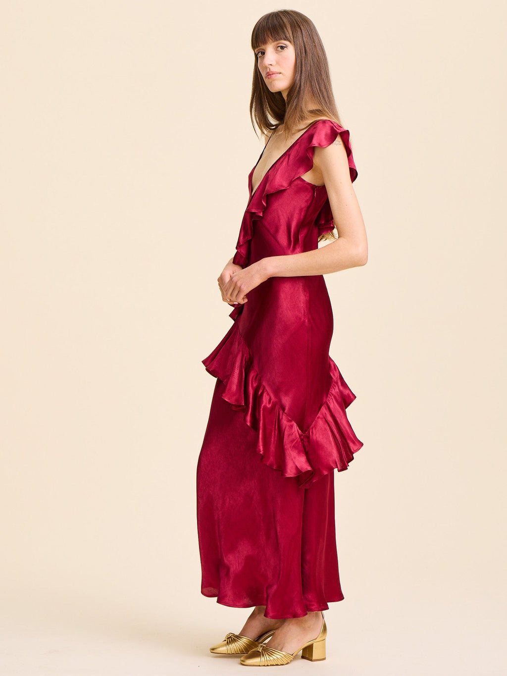 Tallulah Dress in Claret