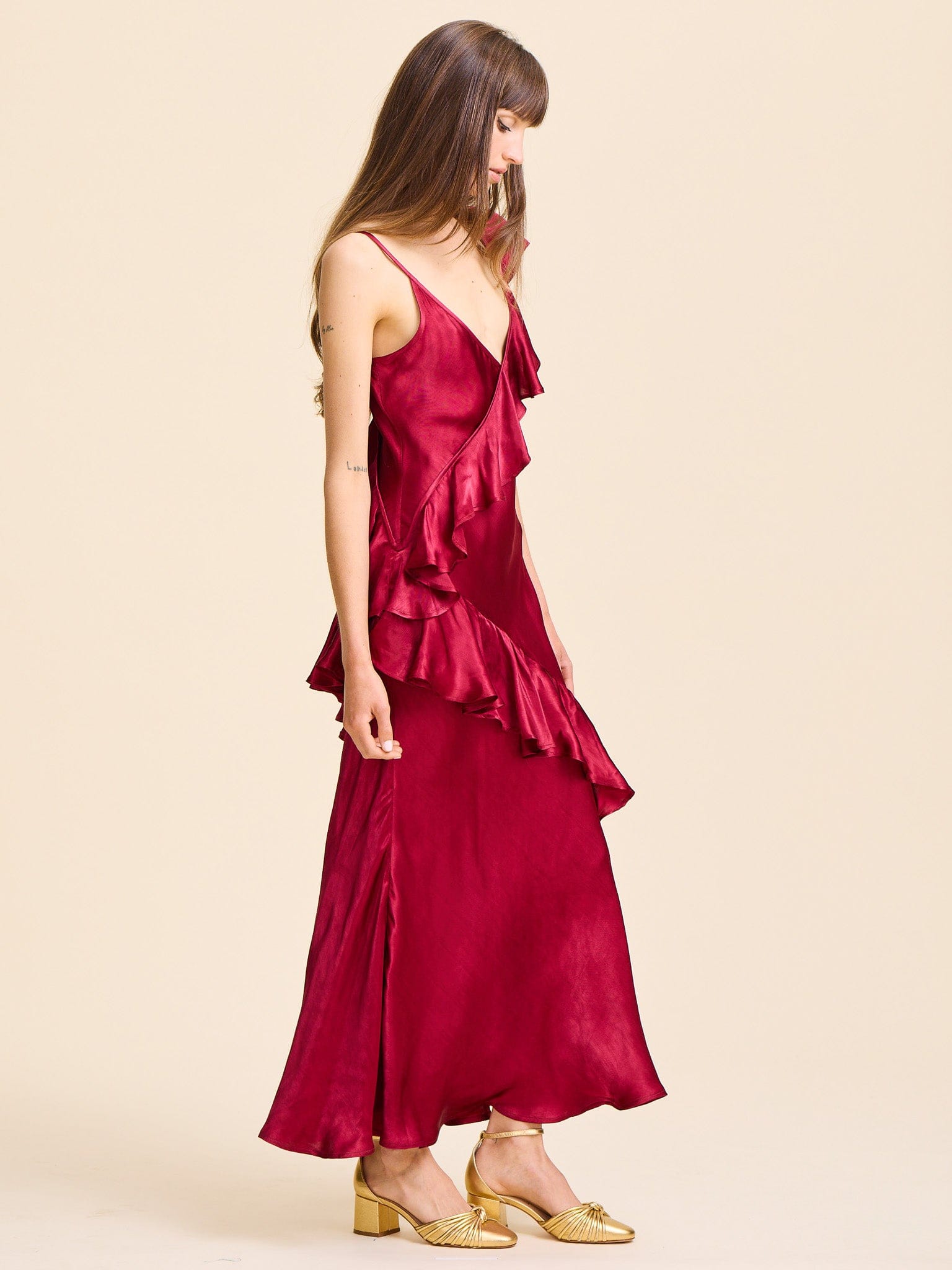 Tallulah Dress in Claret