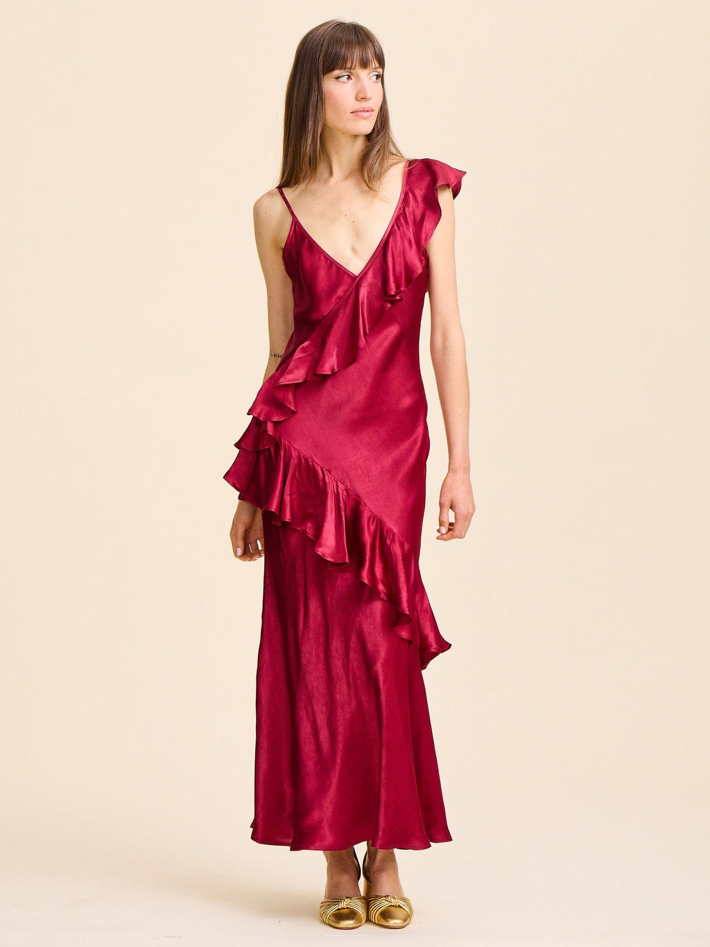 Tallulah Dress in Claret