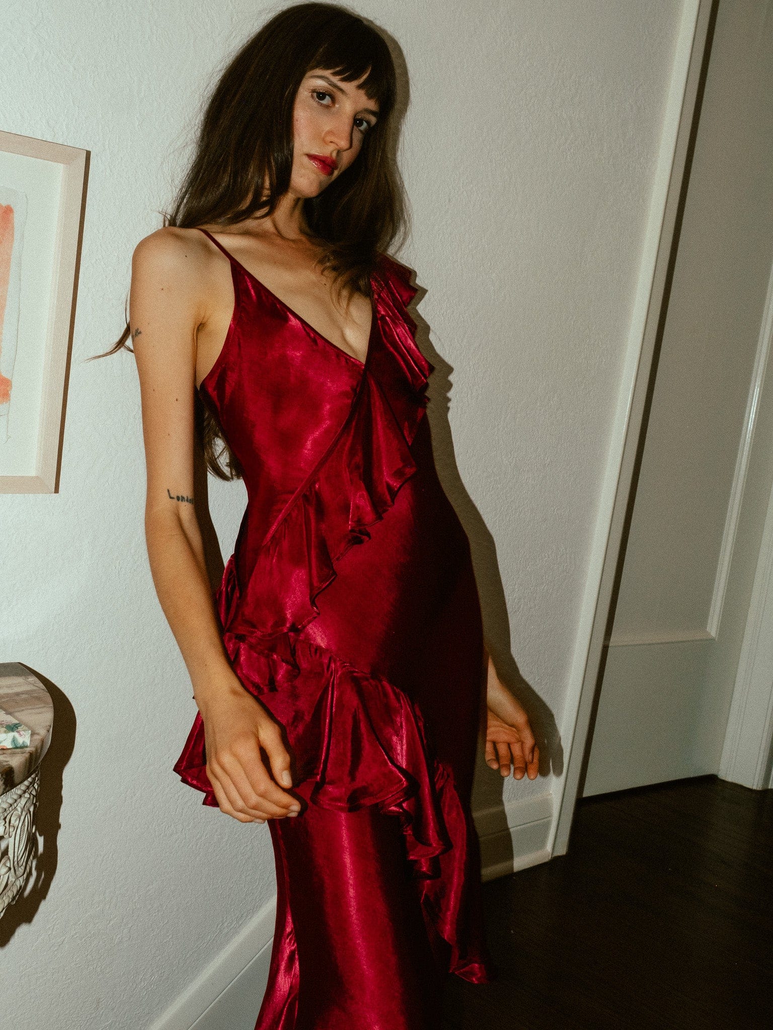 Tallulah Dress in Claret