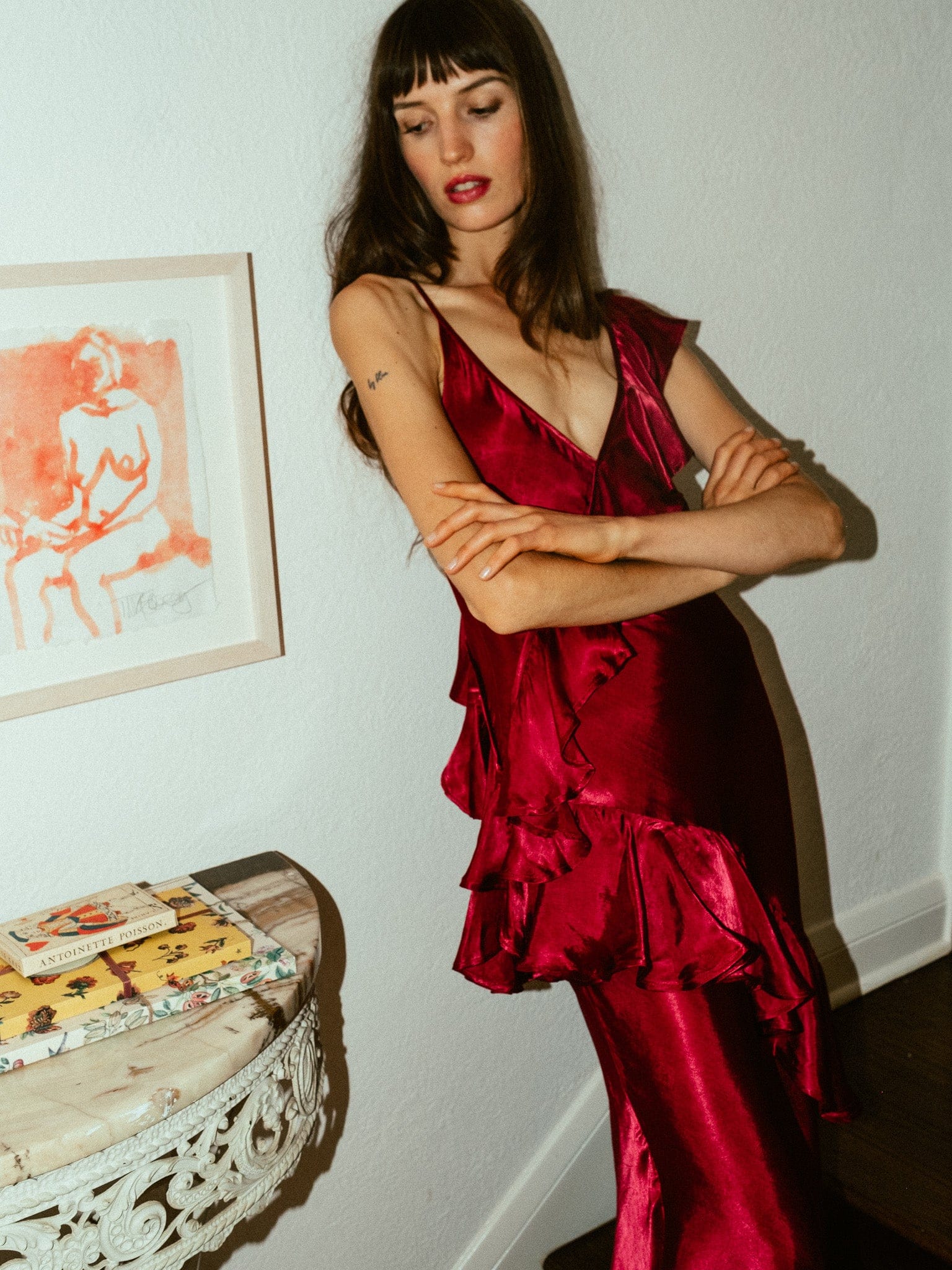 Tallulah Dress in Claret