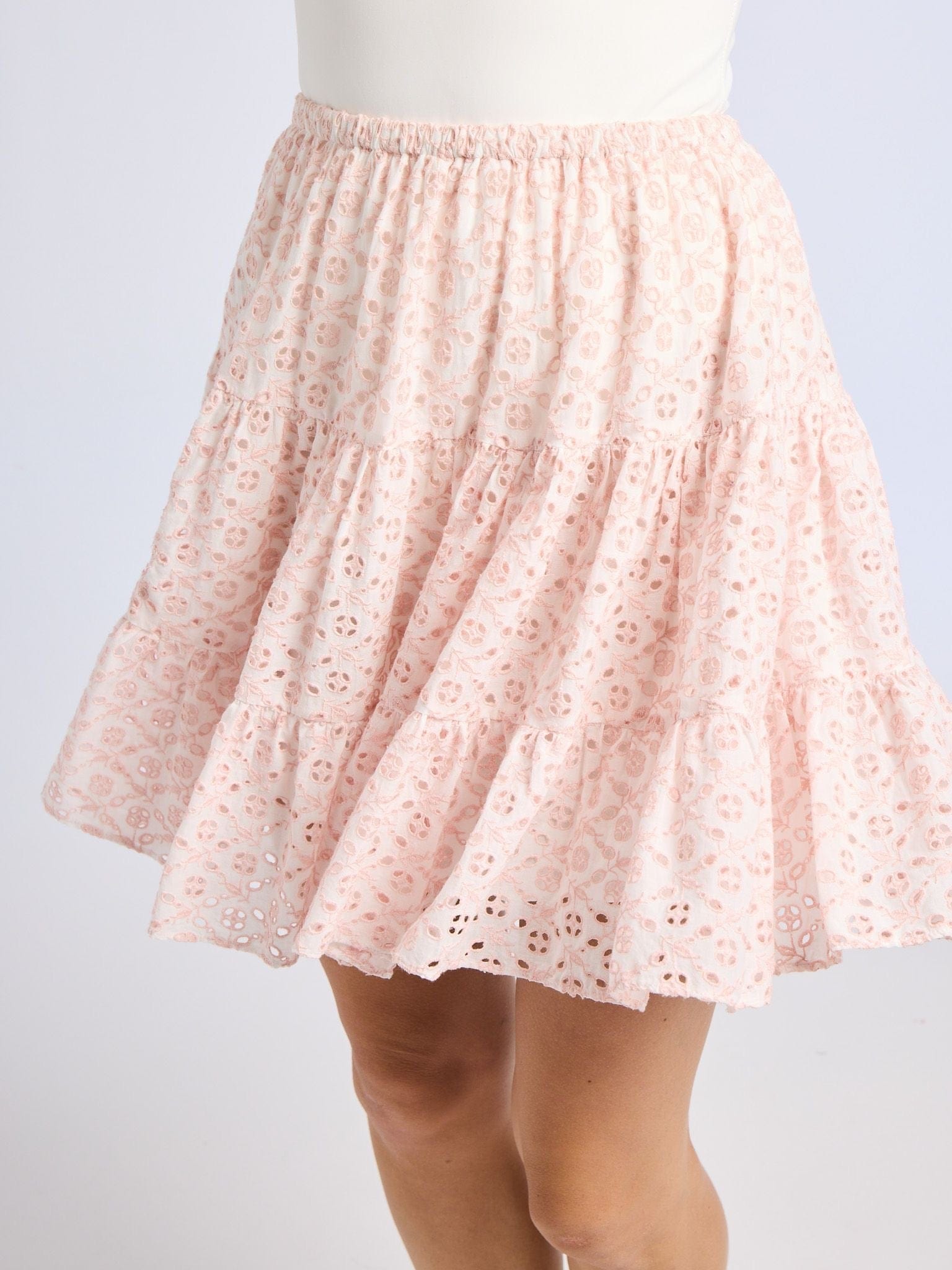 Tania Skirt in Rose Eyelet