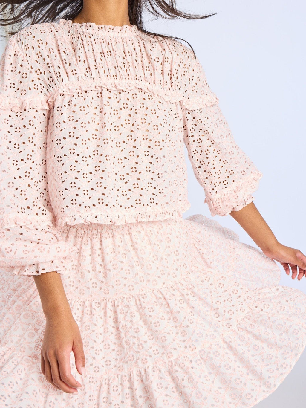 Tania Skirt in Rose Eyelet