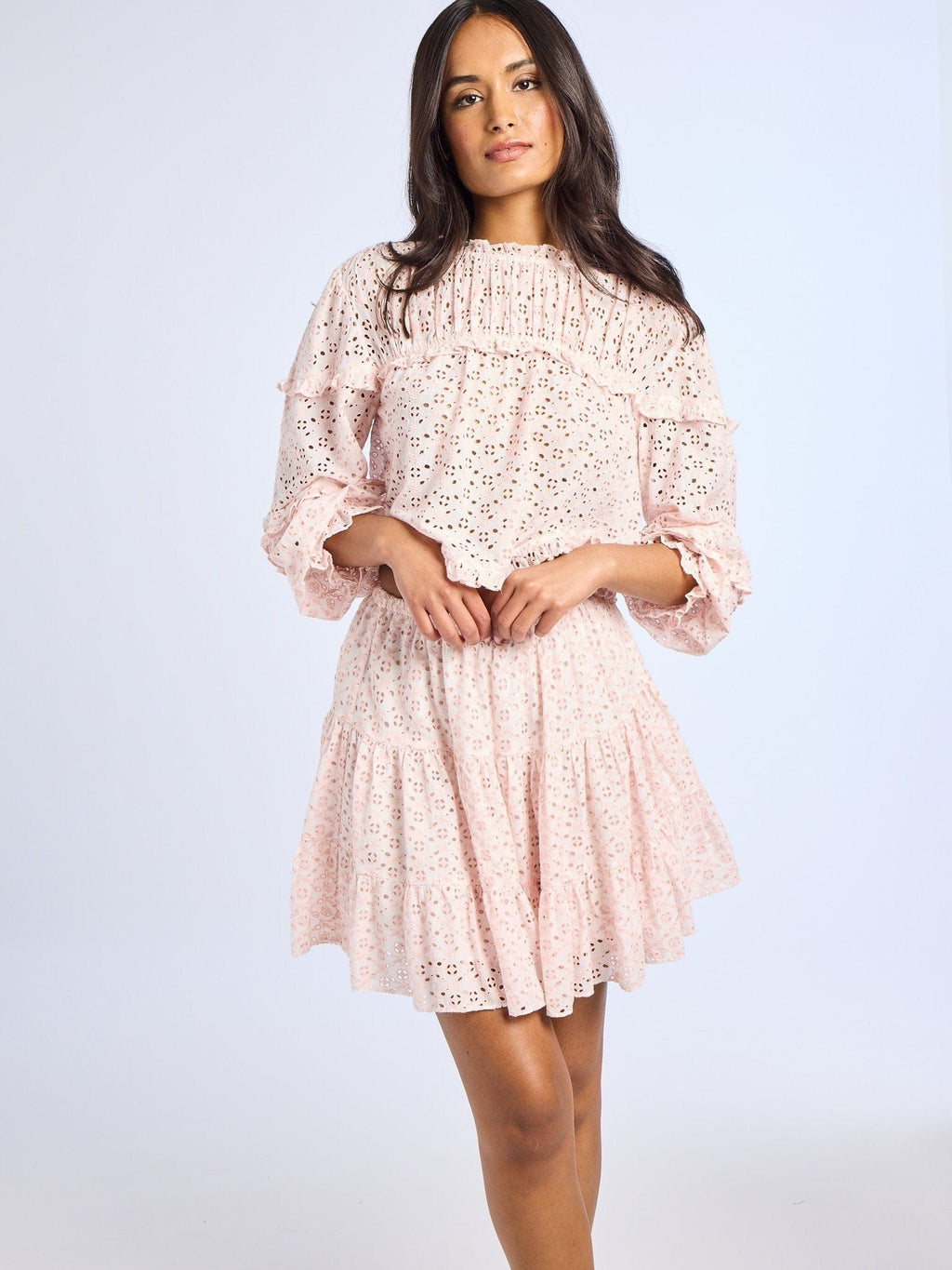Tania Skirt in Rose Eyelet