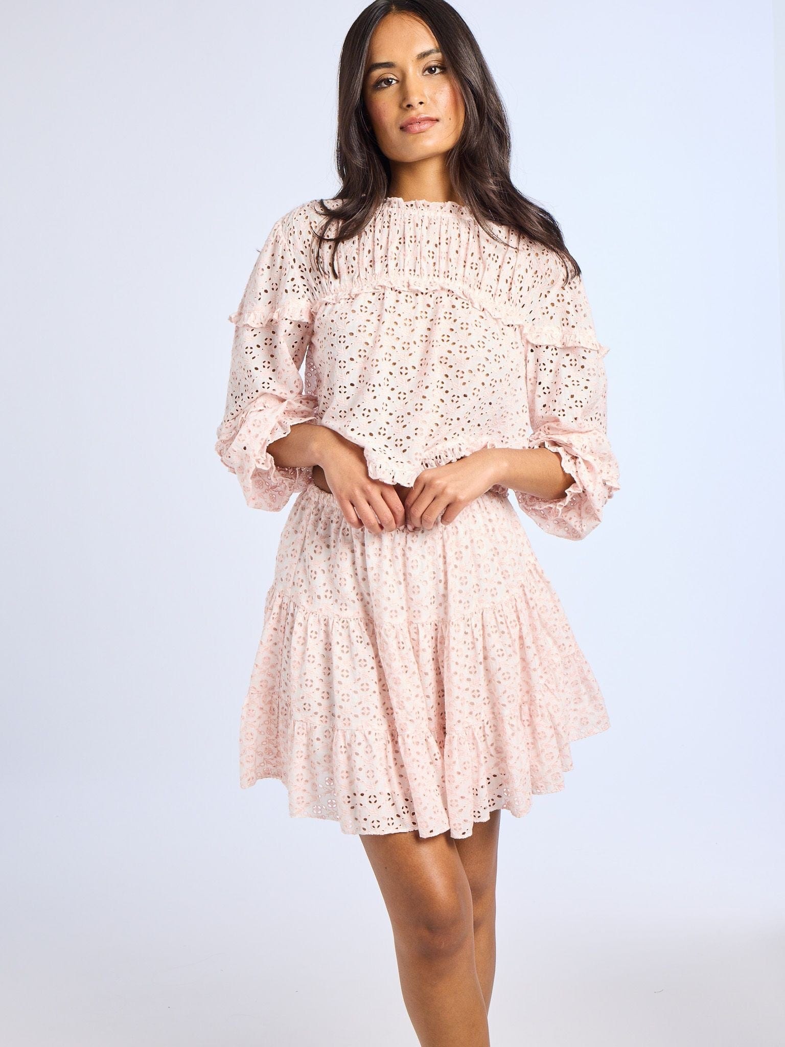 Tania Skirt in Rose Eyelet