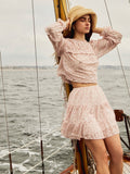 Tania Skirt in Rose Eyelet