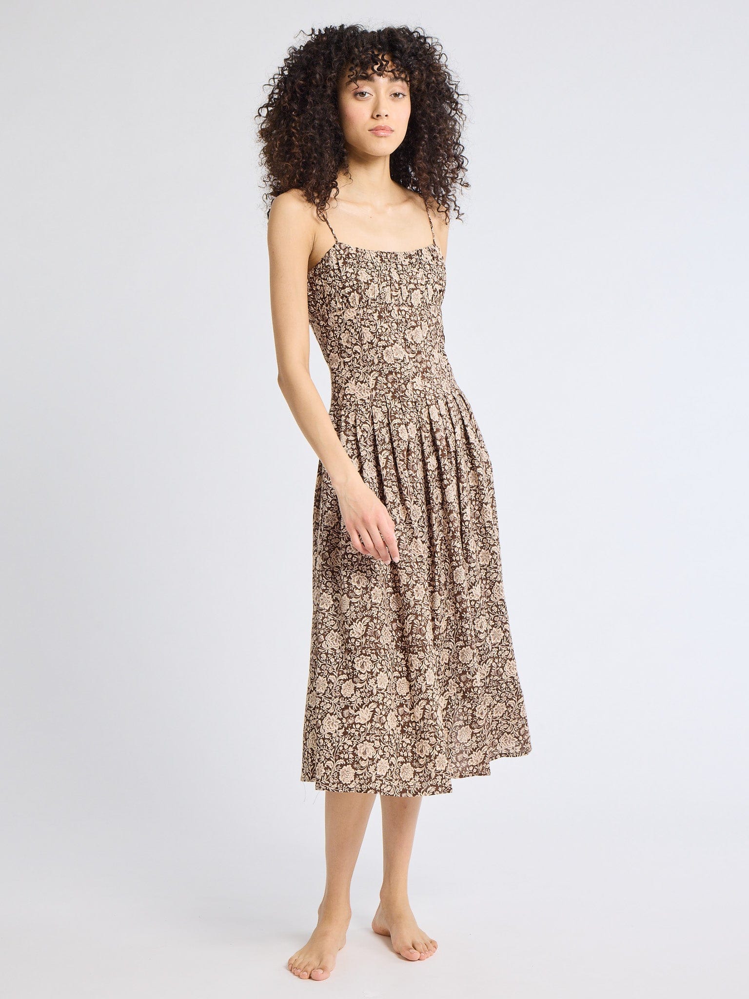 Tully Dress in Cocoa Floral