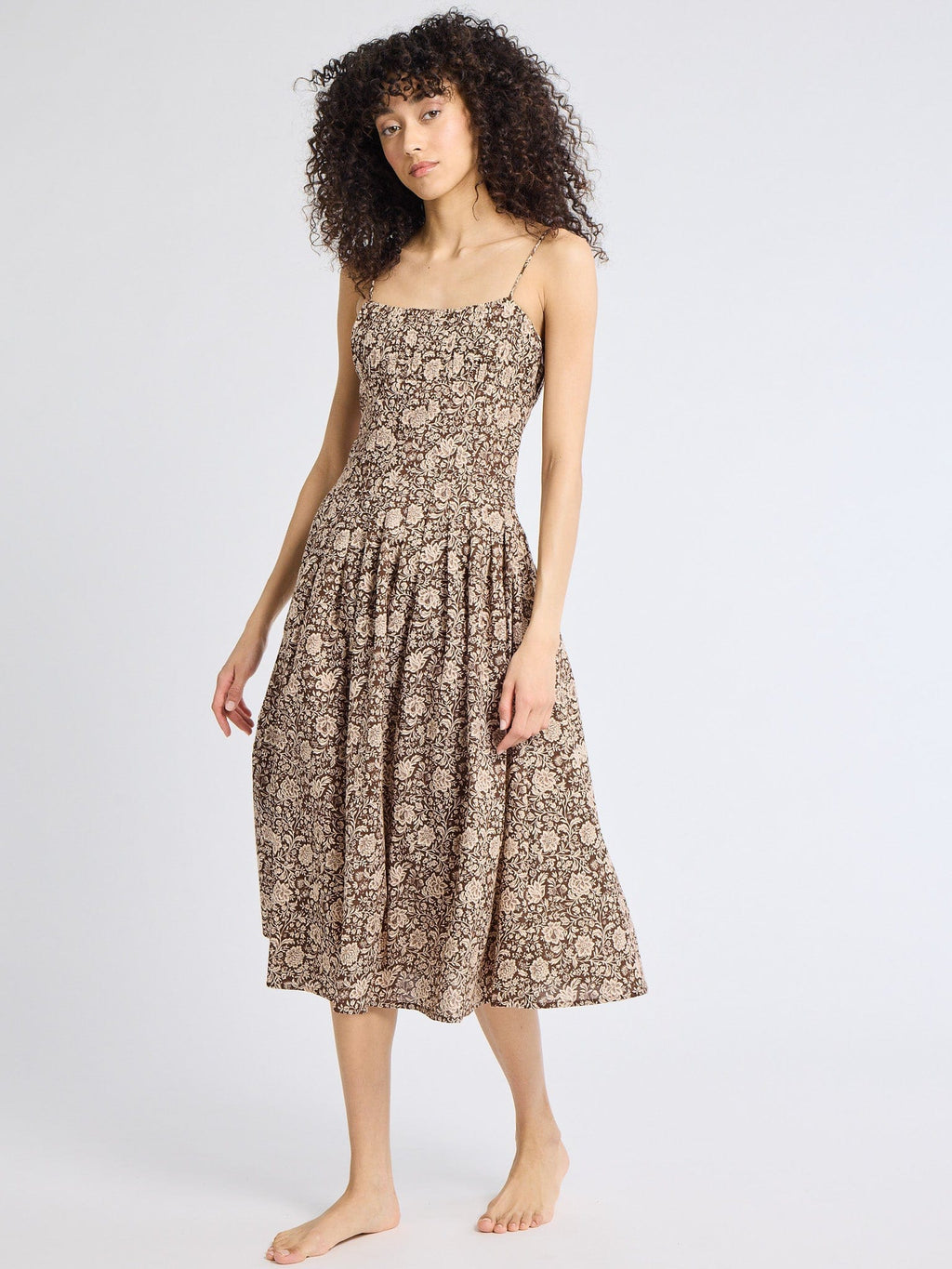 Tully Dress in Cocoa Floral