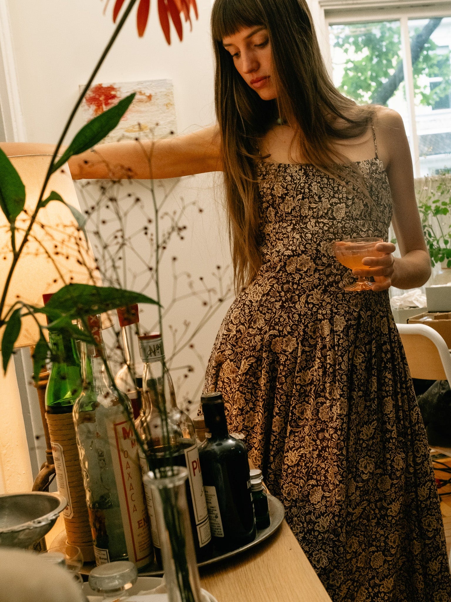 Tully Dress in Cocoa Floral