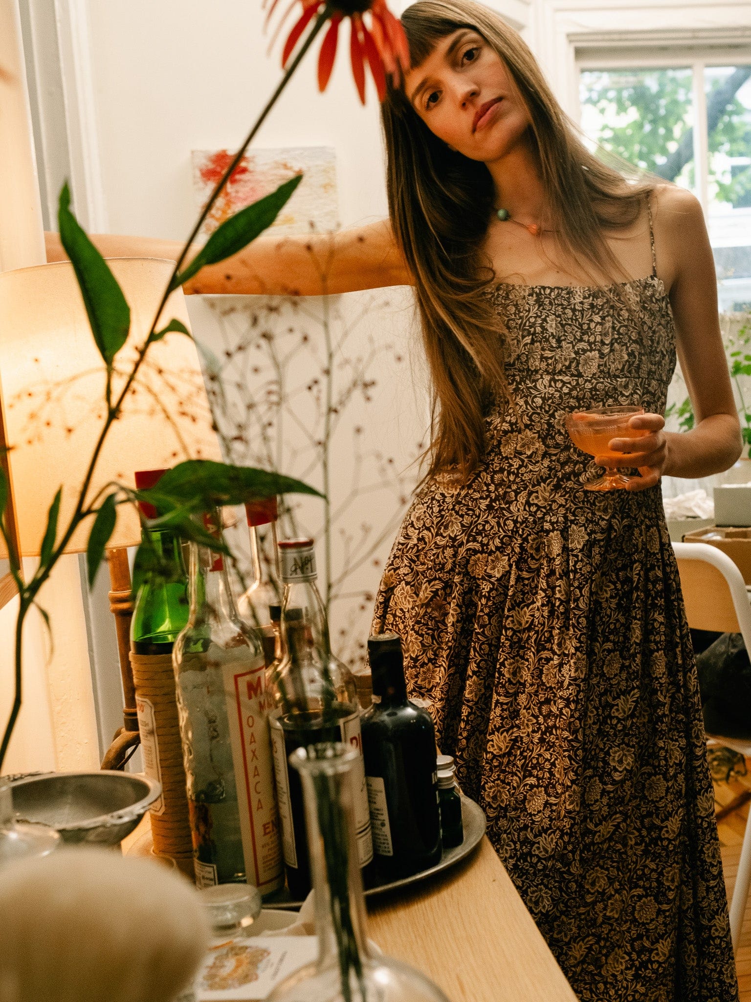 Tully Dress in Cocoa Floral