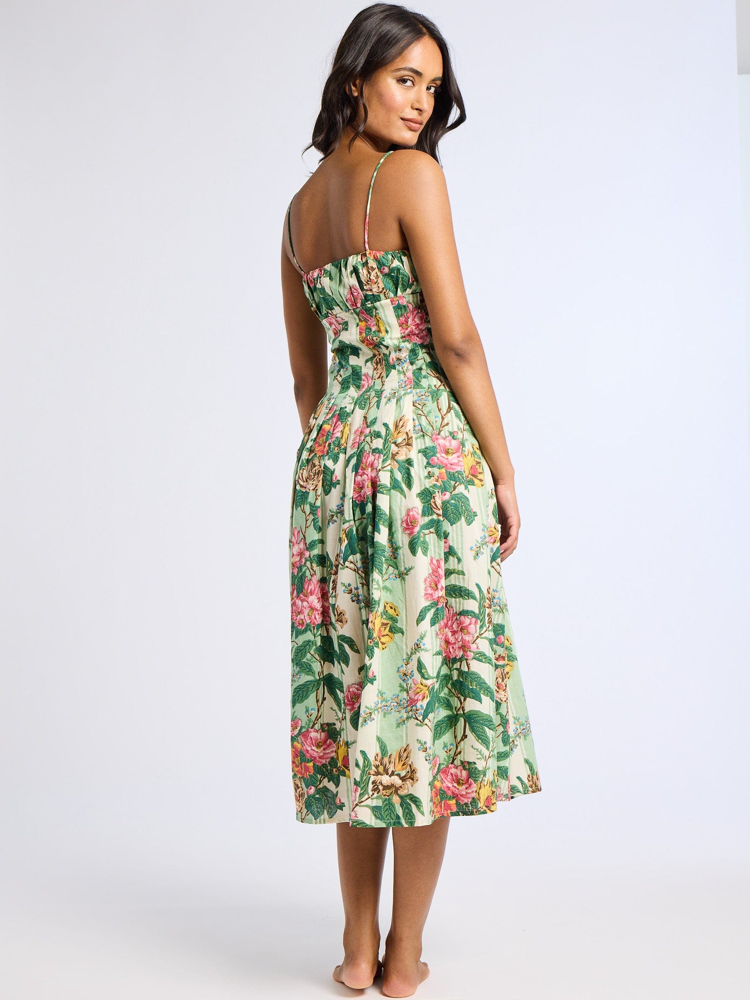 Tully Dress in Garden Stripe