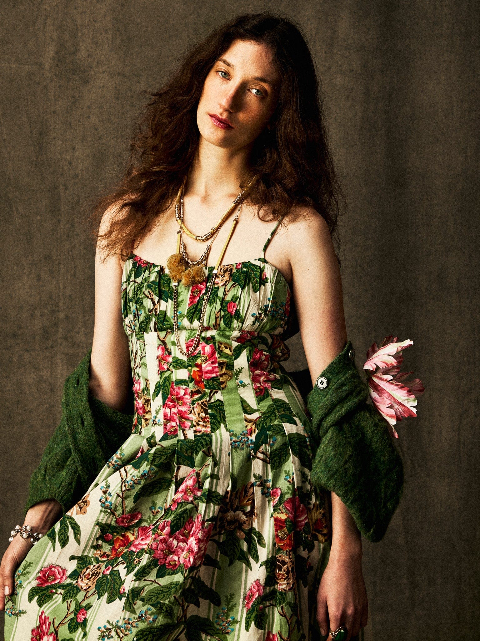 Tully Dress in Garden Stripe