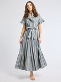 Victoria Dress in Chambray Stripe