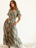 Victoria Dress in Rose Stripe