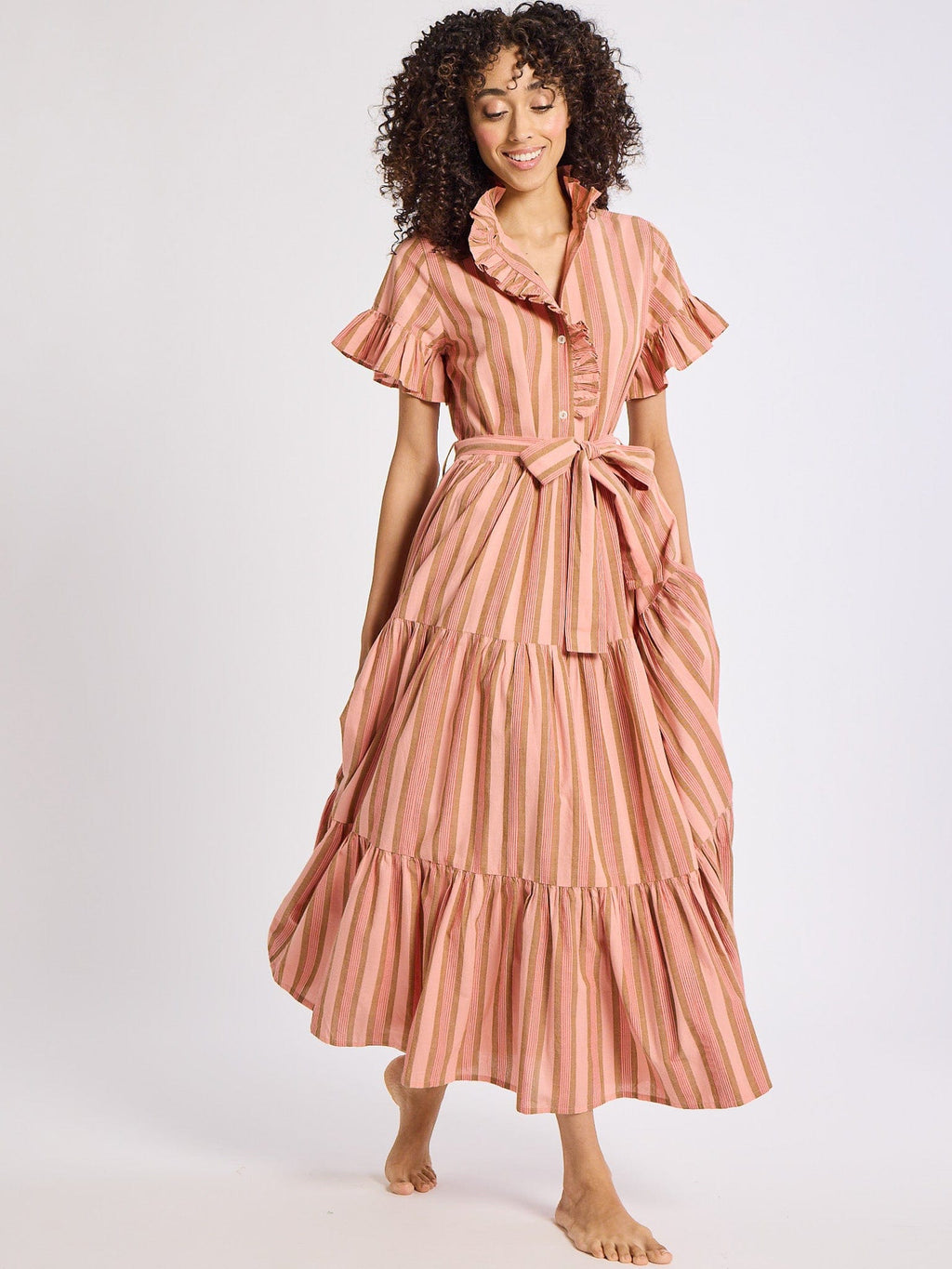Victoria Dress in Santa Fe Stripe