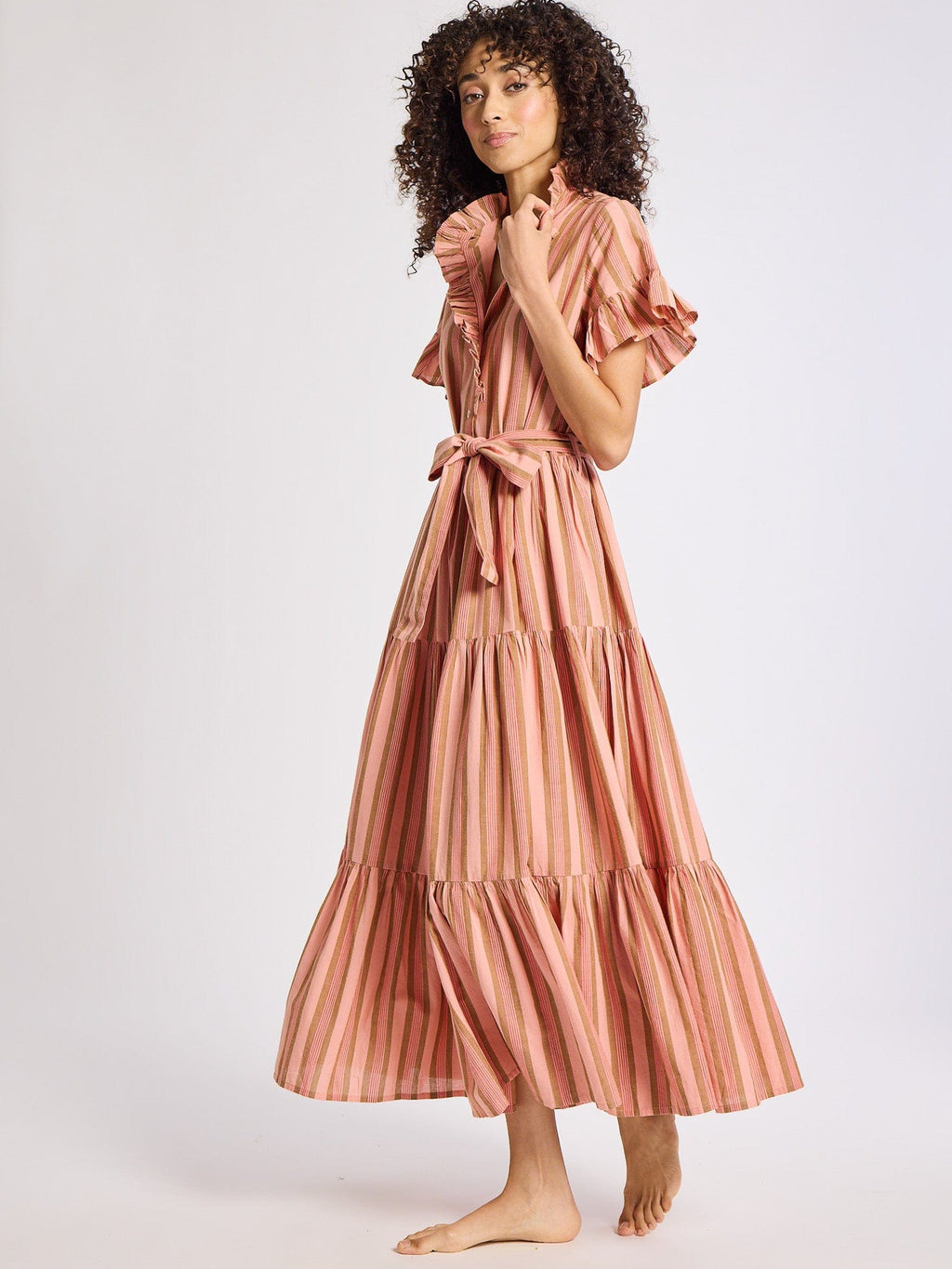 Victoria Dress in Santa Fe Stripe