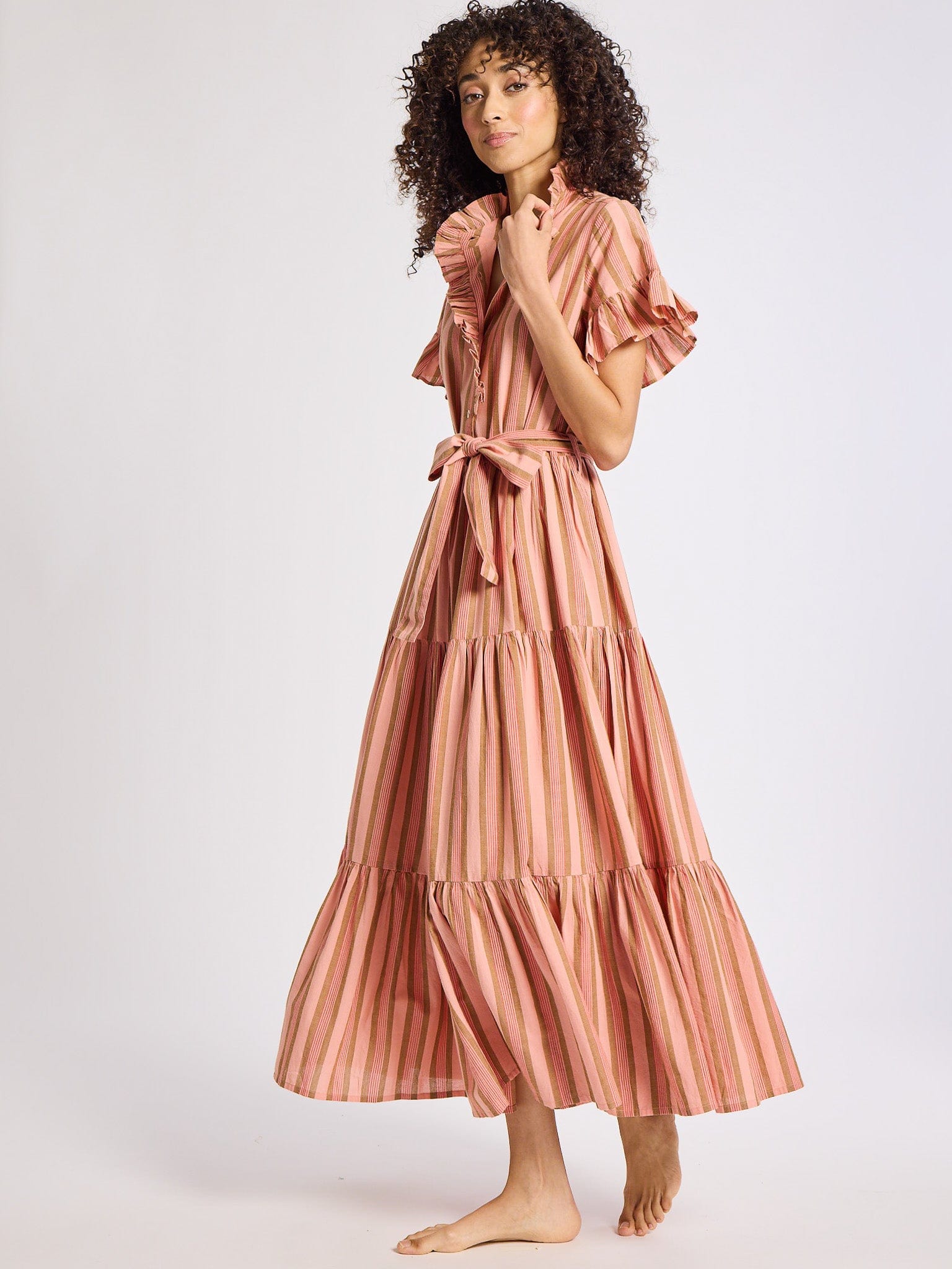 Victoria Dress in Santa Fe Stripe