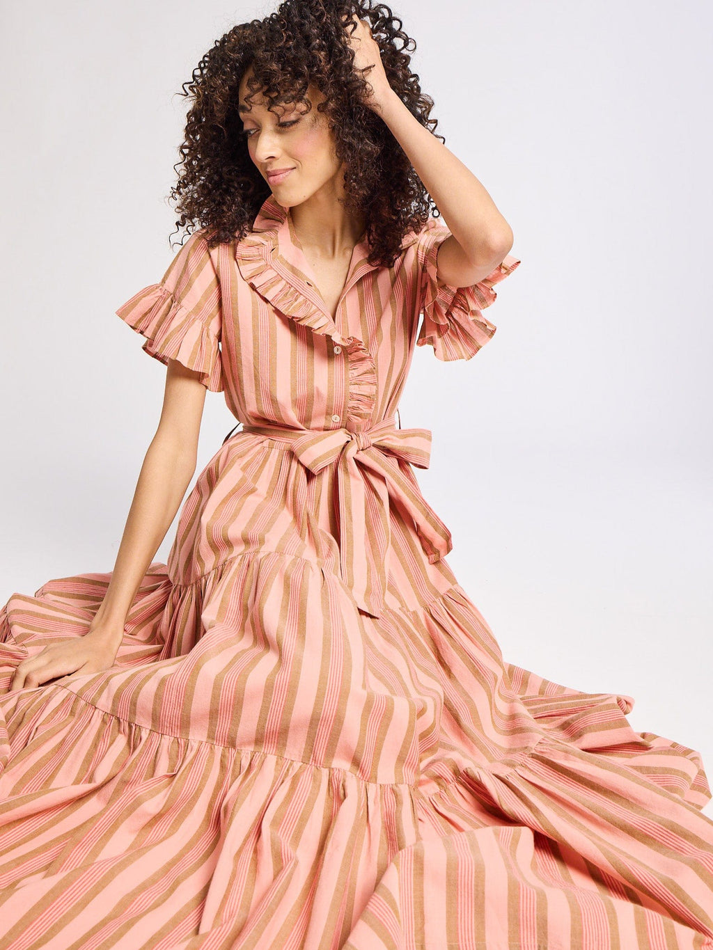 Victoria Dress in Santa Fe Stripe