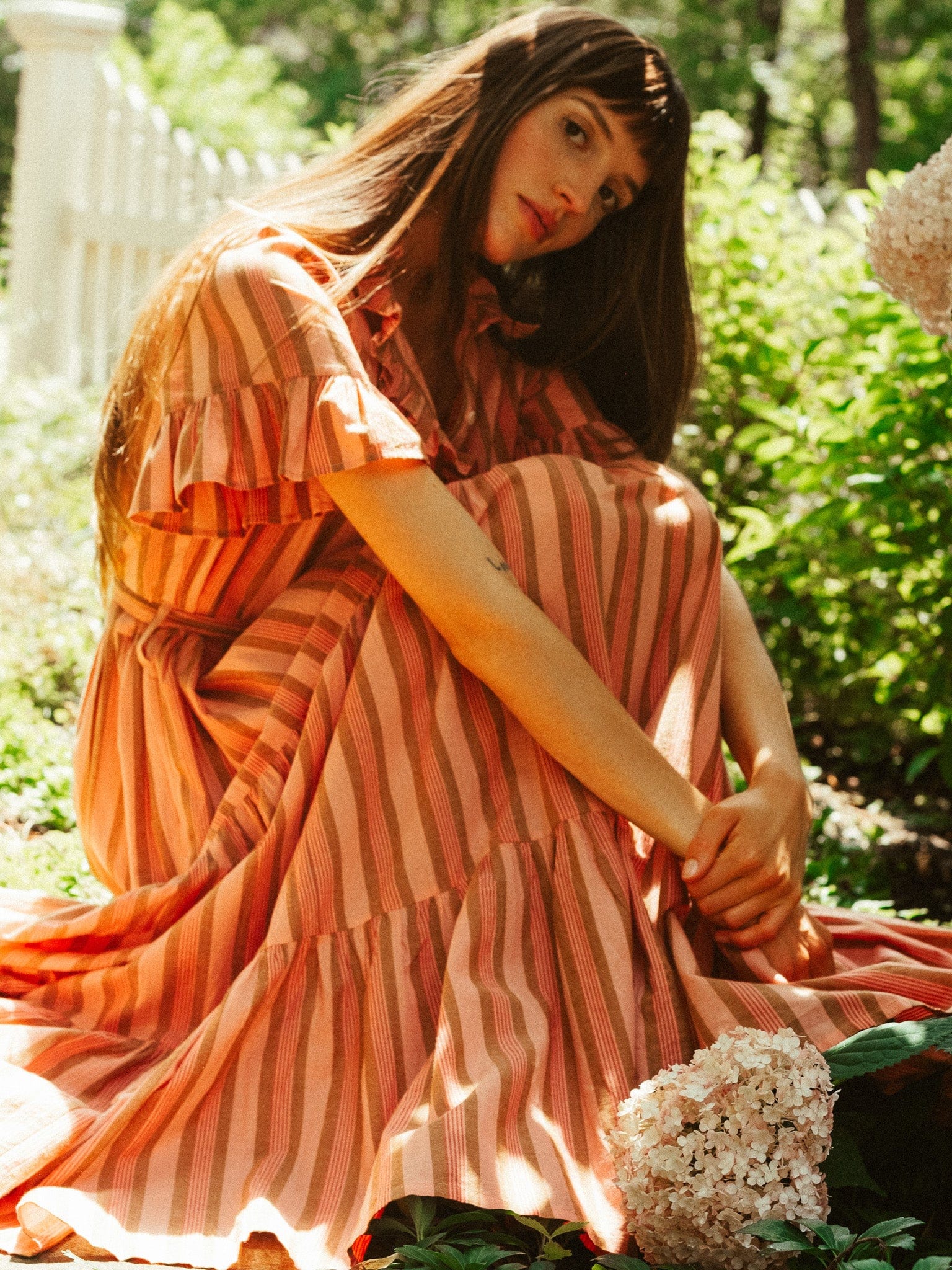 Victoria Dress in Santa Fe Stripe