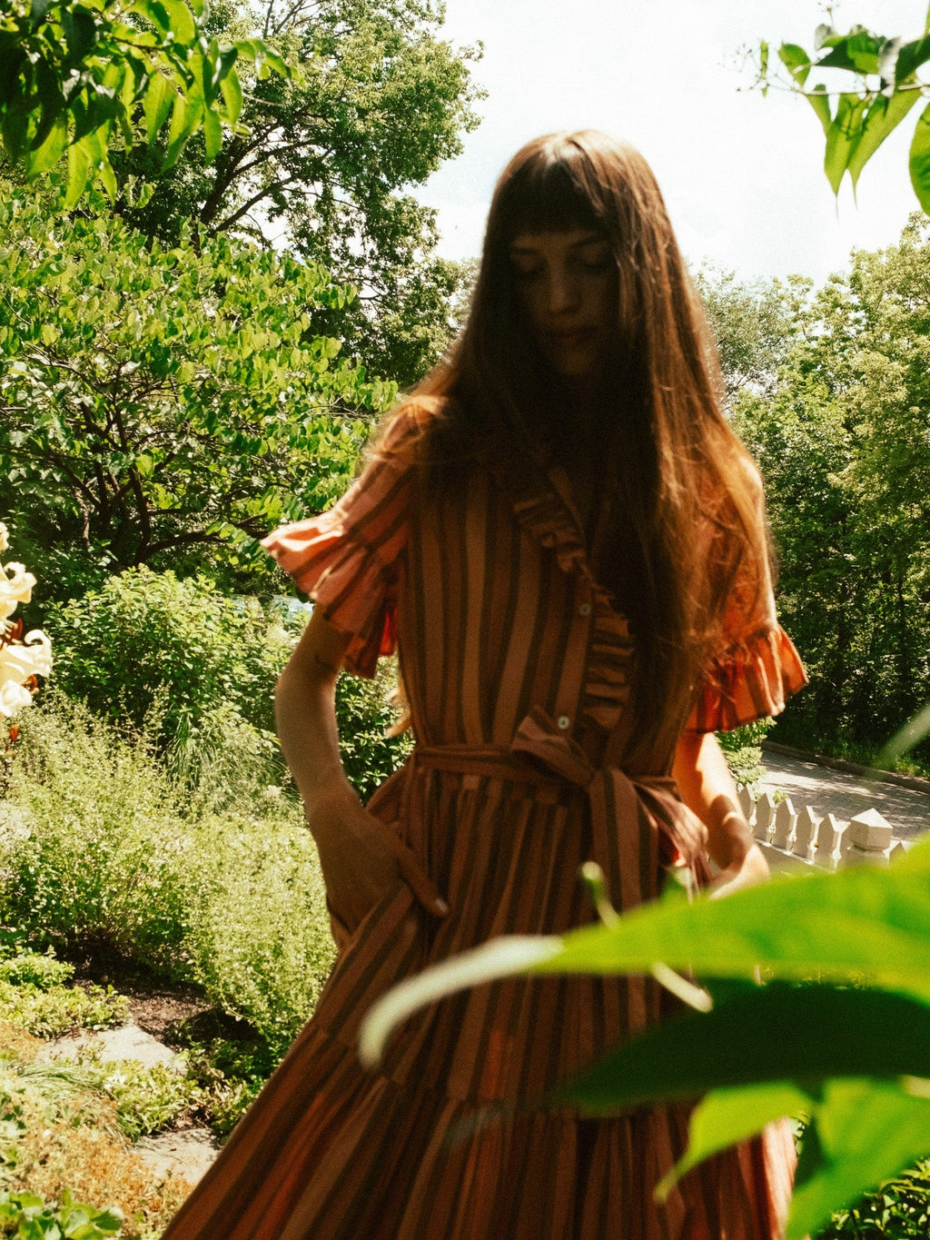 Victoria Dress in Santa Fe Stripe