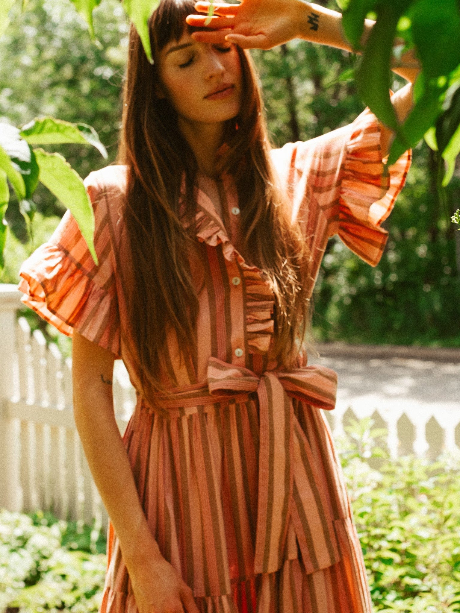 Victoria Dress in Santa Fe Stripe