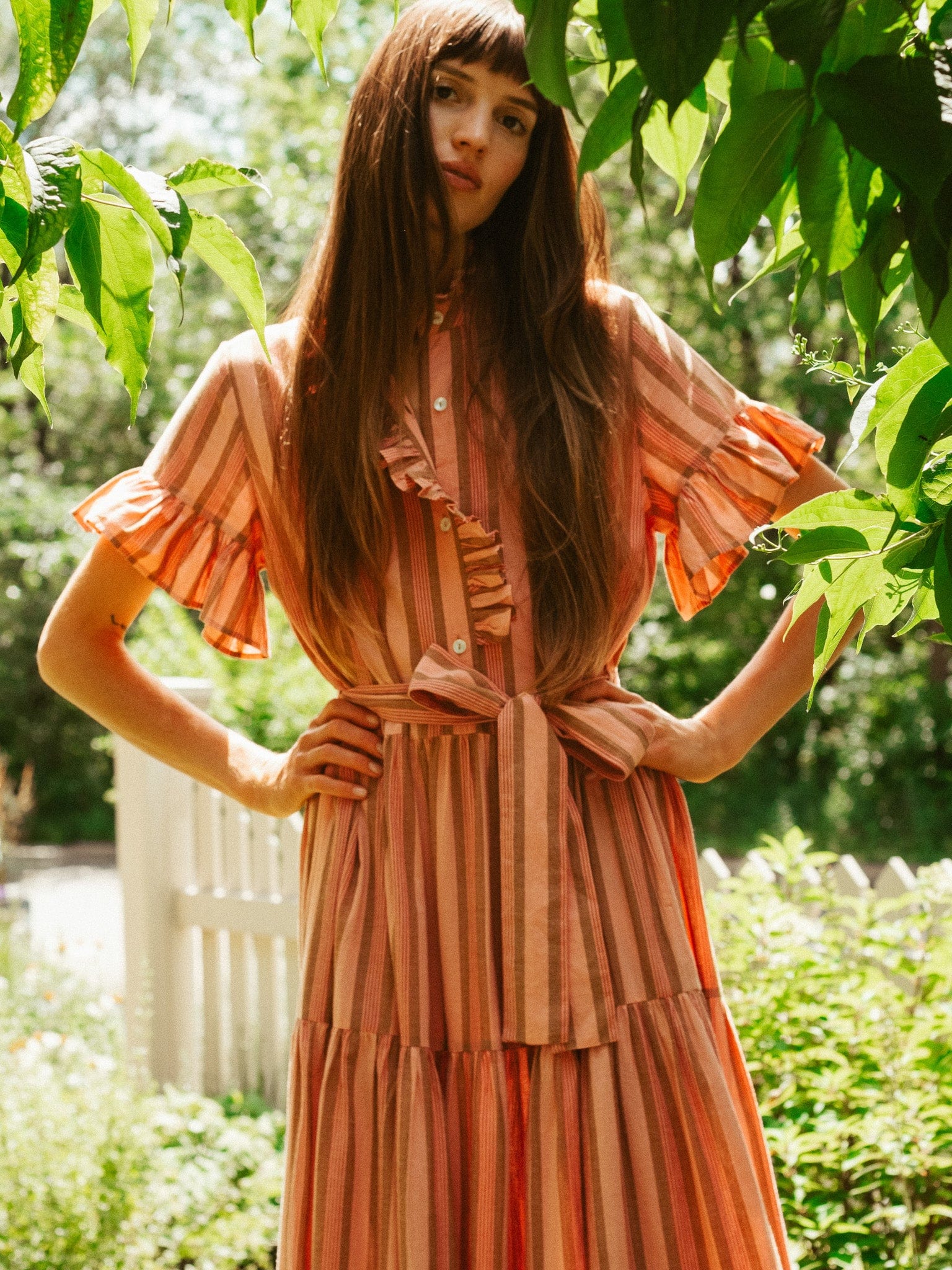 Victoria Dress in Santa Fe Stripe
