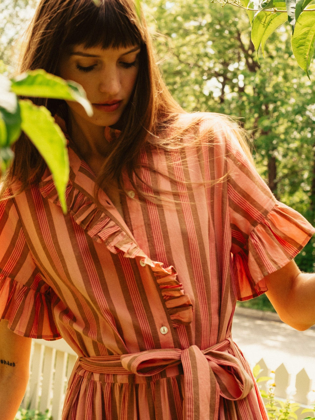 Victoria Dress in Santa Fe Stripe