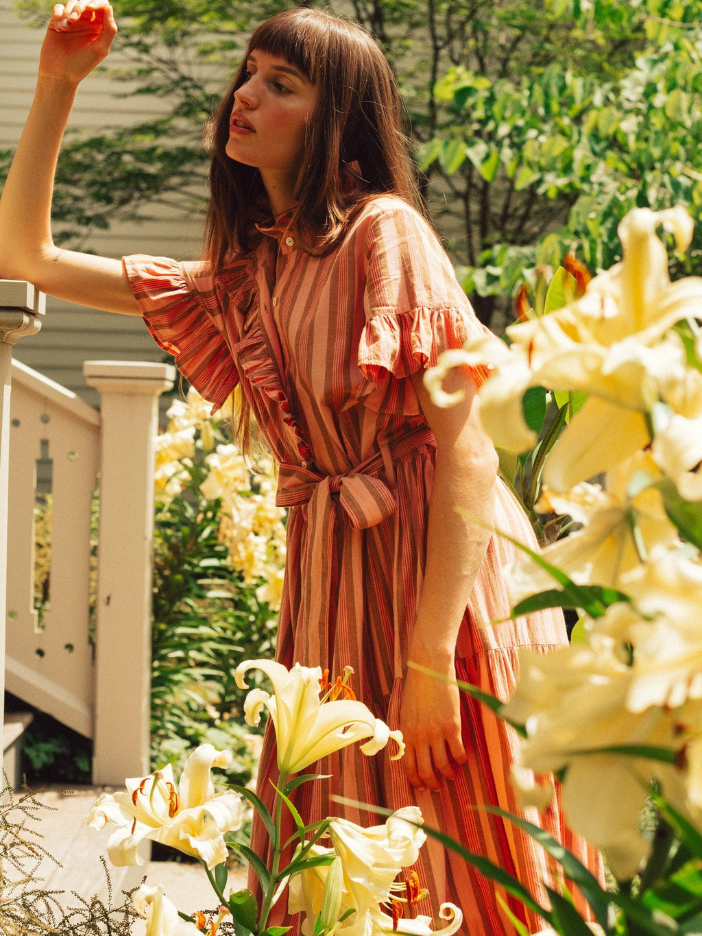 Victoria Dress in Santa Fe Stripe