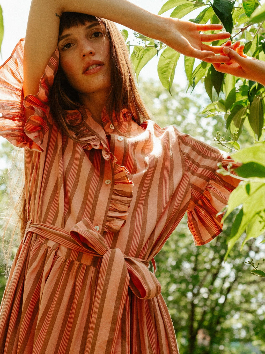 Victoria Dress in Santa Fe Stripe