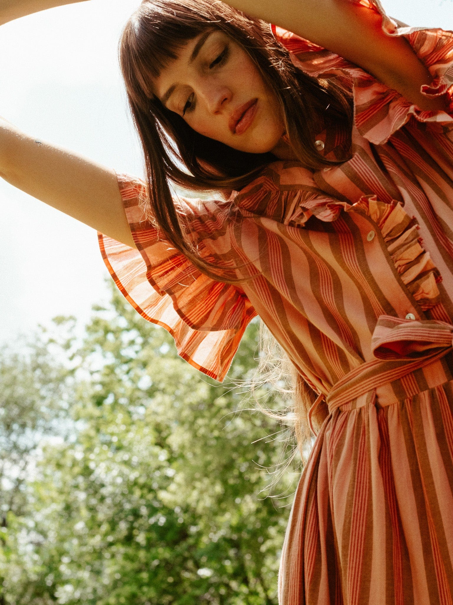 Victoria Dress in Santa Fe Stripe