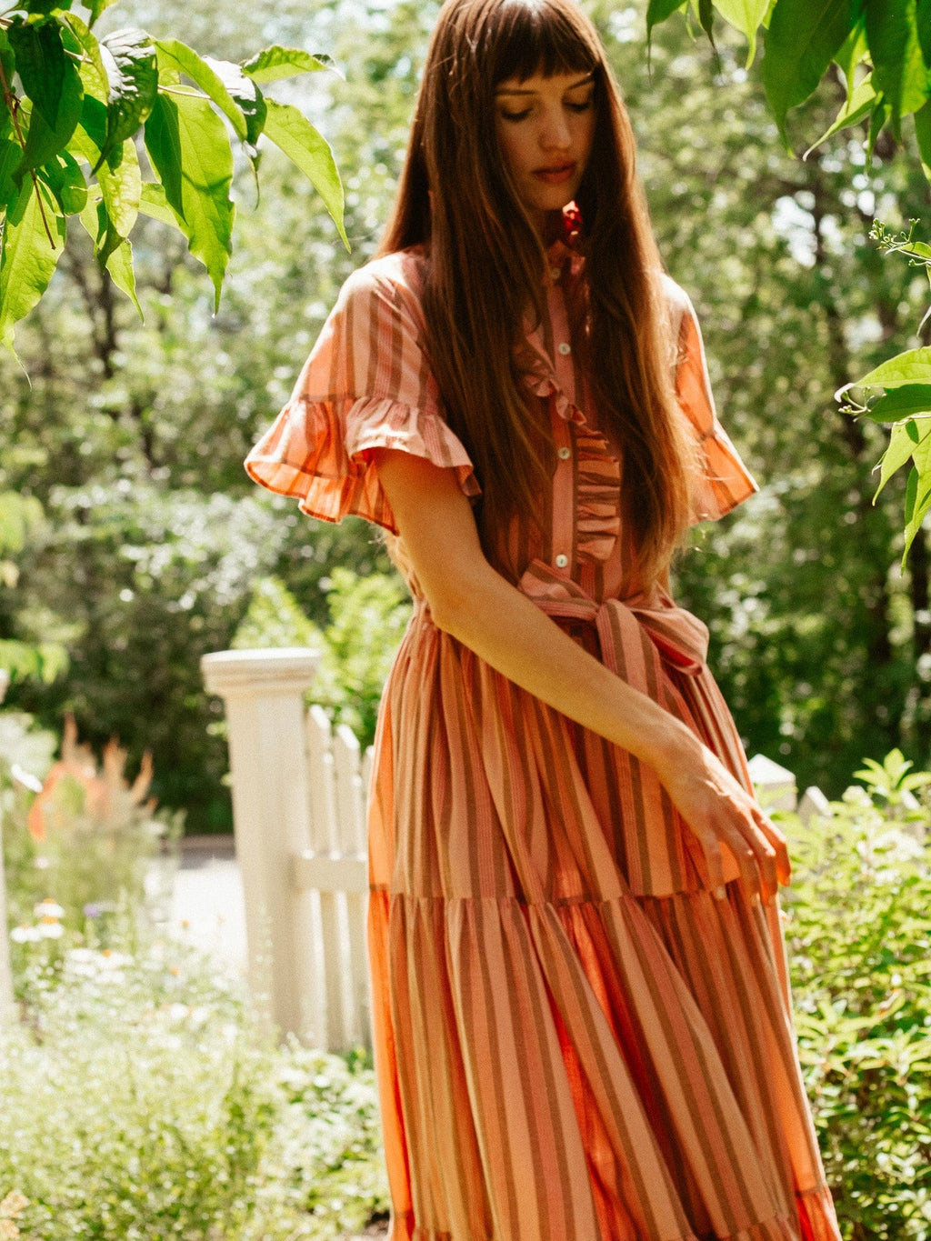 Victoria Dress in Santa Fe Stripe
