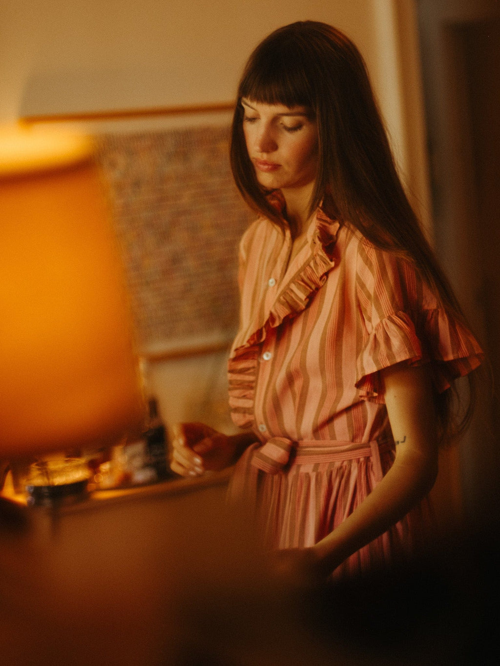 Victoria Dress in Santa Fe Stripe