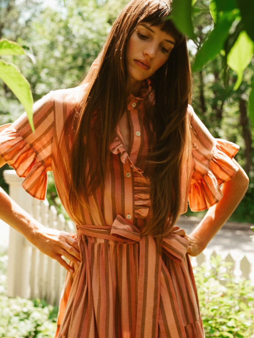 Victoria Dress in Santa Fe Stripe