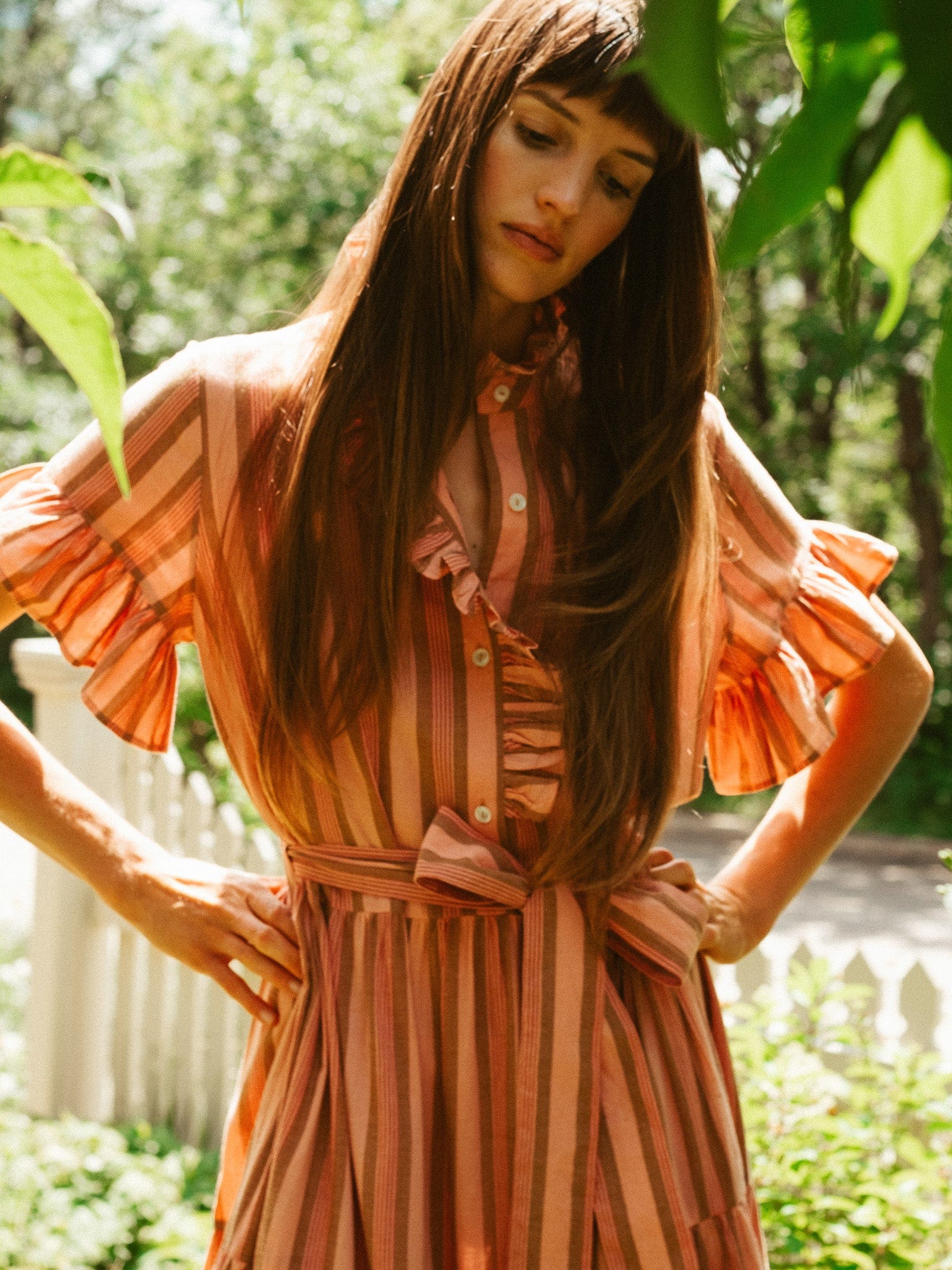 Victoria Dress in Santa Fe Stripe