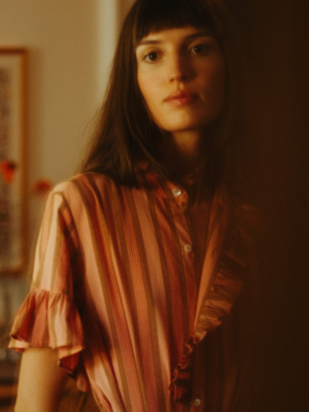 Victoria Dress in Santa Fe Stripe