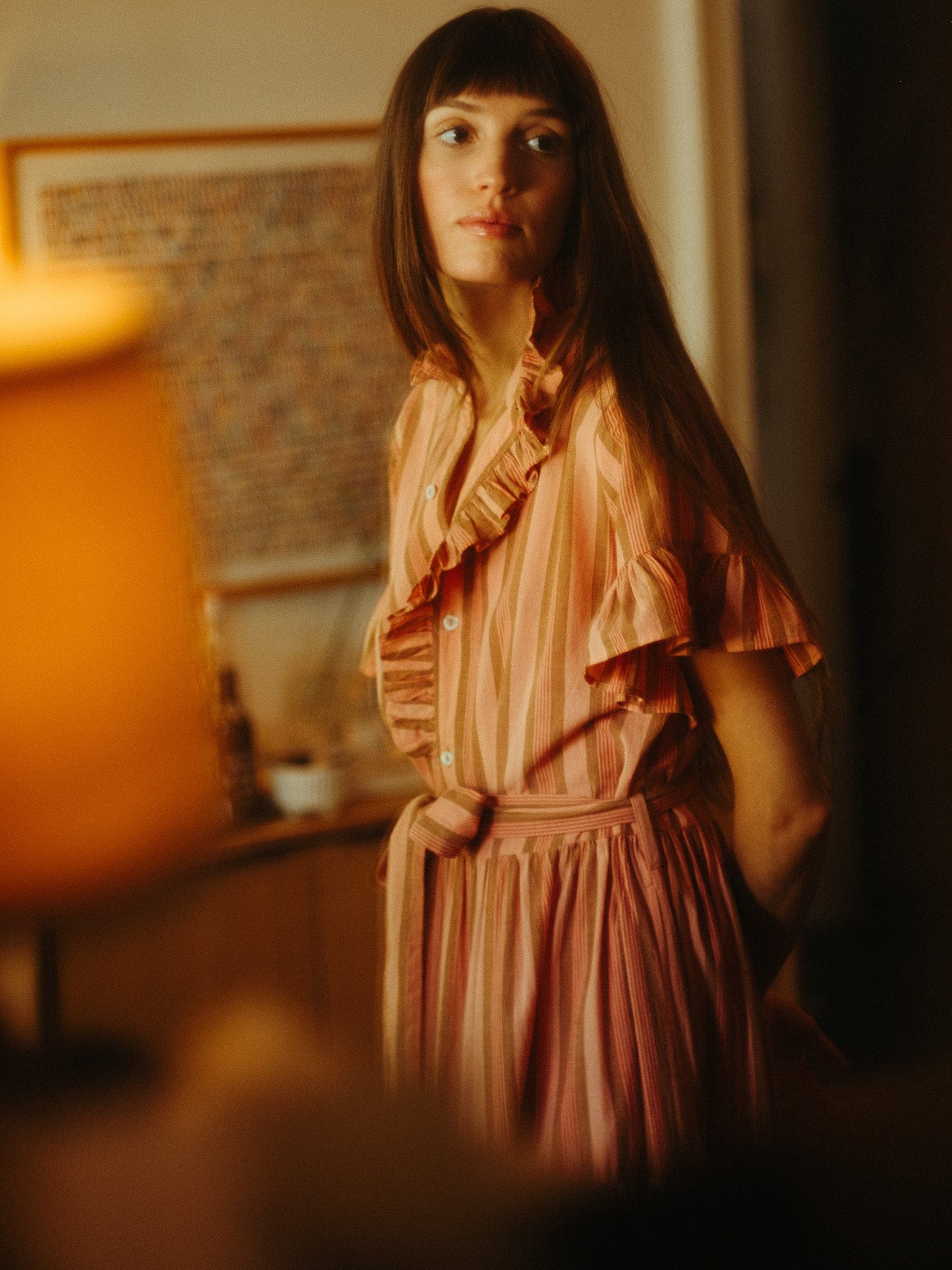 Victoria Dress in Santa Fe Stripe